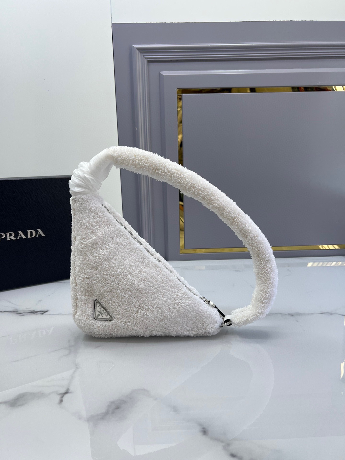 TOP PRADA Plush Triangle Bag 26x16x5cm - 2 Color