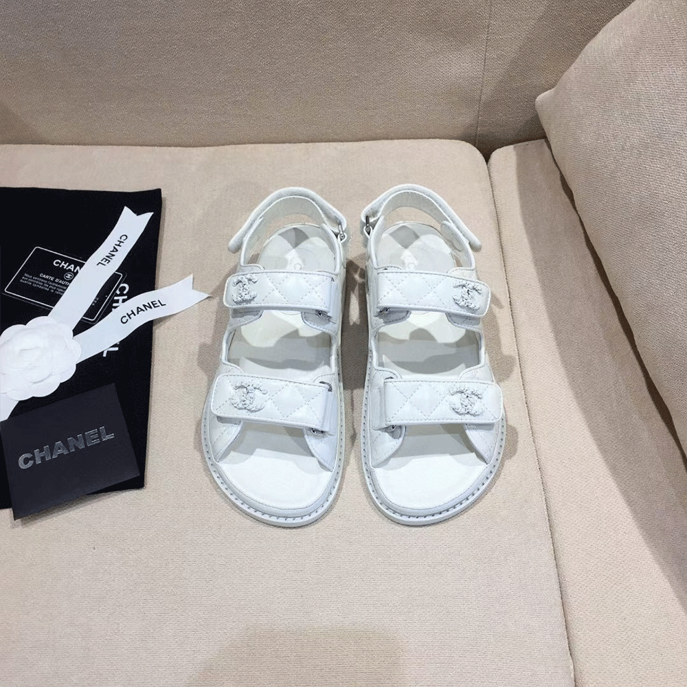 Chanel  Flat Velcro sandals Slide（Replica）