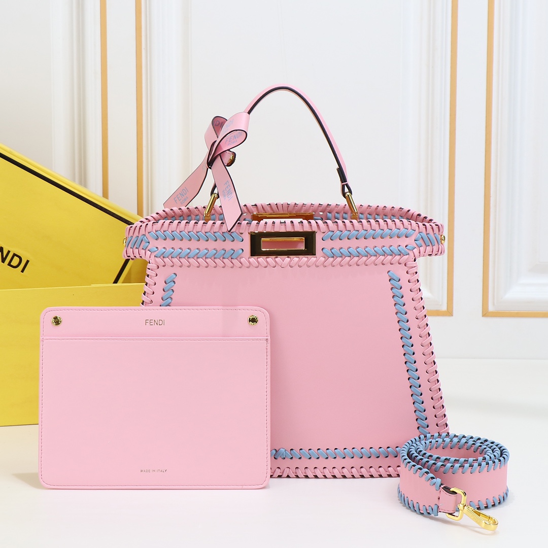 TOP FENDI Peekaboo ISeeU Cowhide Handbag - 4 Colors