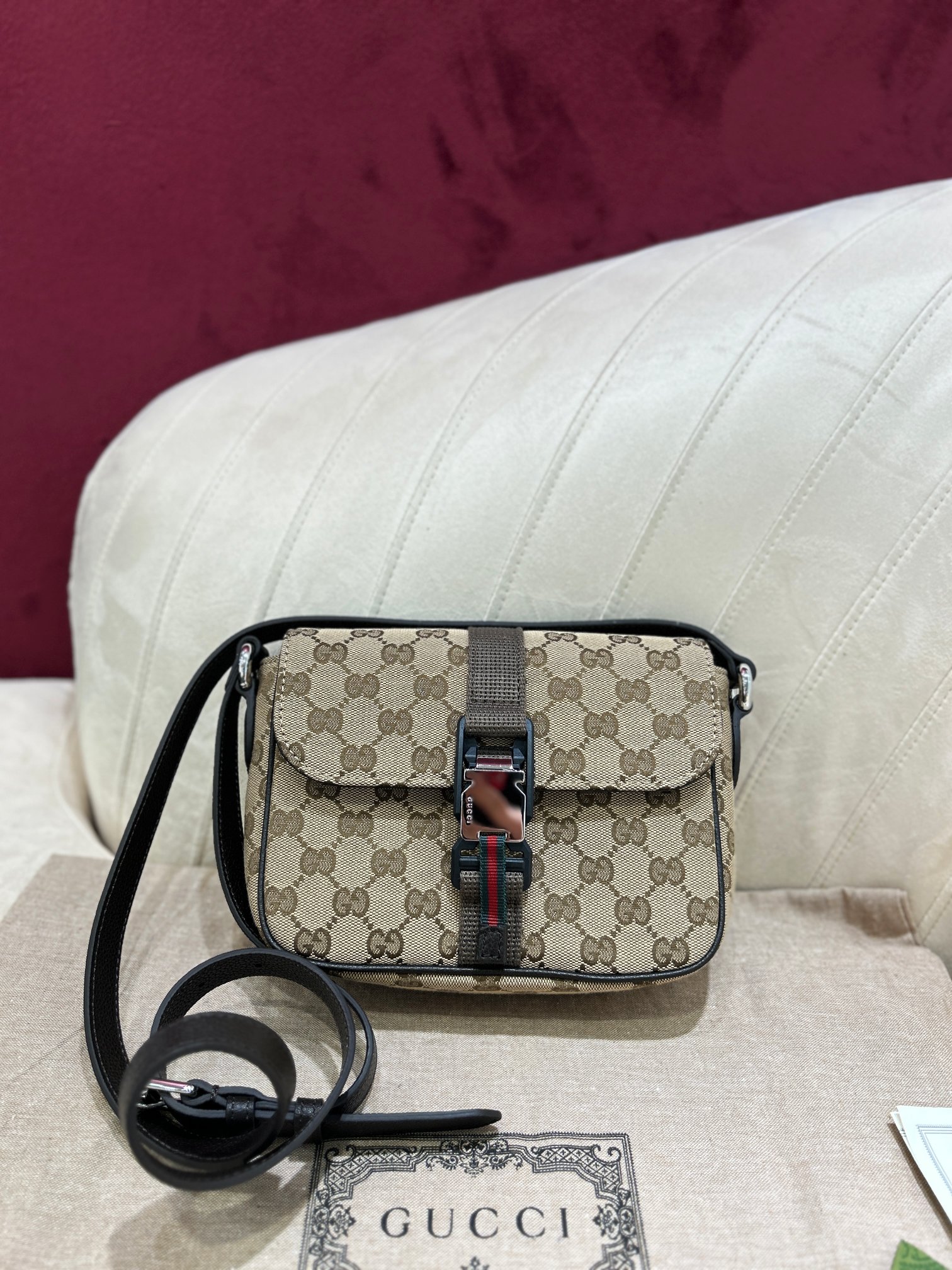 TOP GUCCI Ophidia Bag Original Messenger bag 20X14X6.5m - SHW