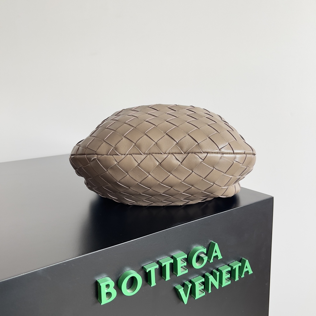TOP Bottega Veneta BV Jodie Bag Lambskin 23x15x5cm/36x21x13cm/48x40x16cm - Pine Cone Brown