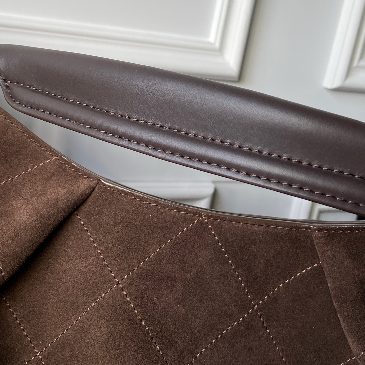 TOP CHANEL  26C  Hobo Bag Suede 29×35×13cm - Brown