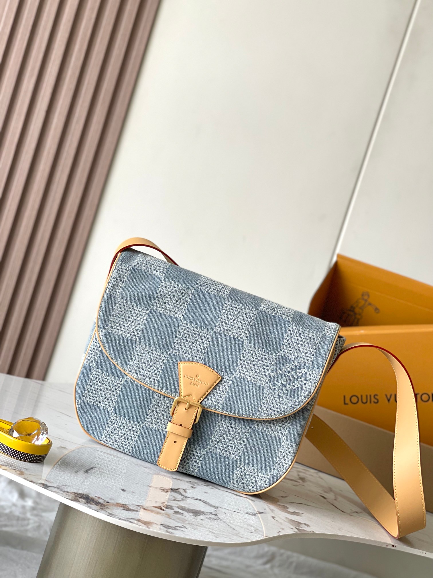 TOP Louis Vuitton LV Montsouris Messenger MM Bag 35*29*12CM - Denim