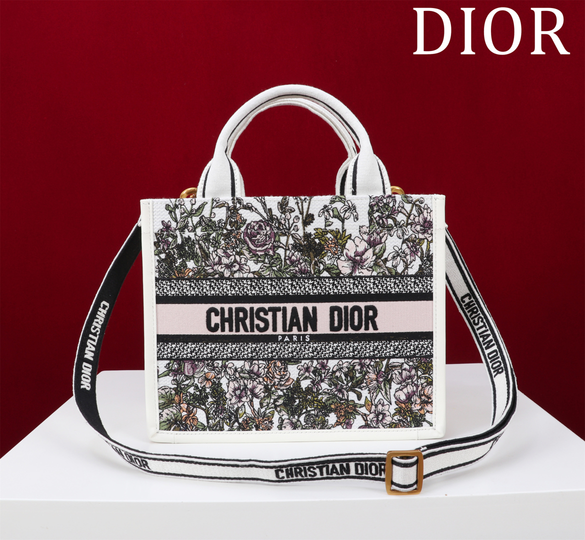 TOP Christian Dior  Book Tote Bag - 2 Sizes - White