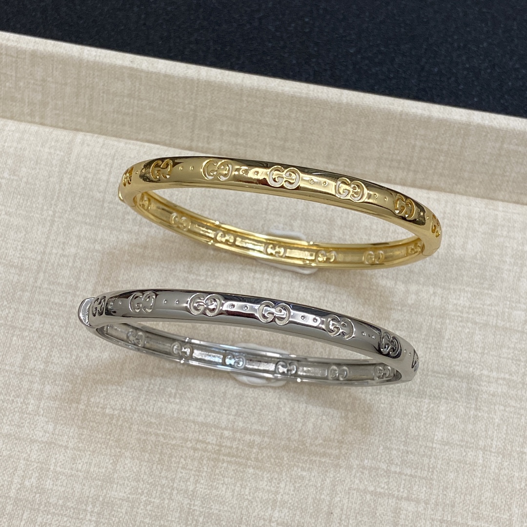 TOP GUCCI GG Bracelet - Silver & Gold
