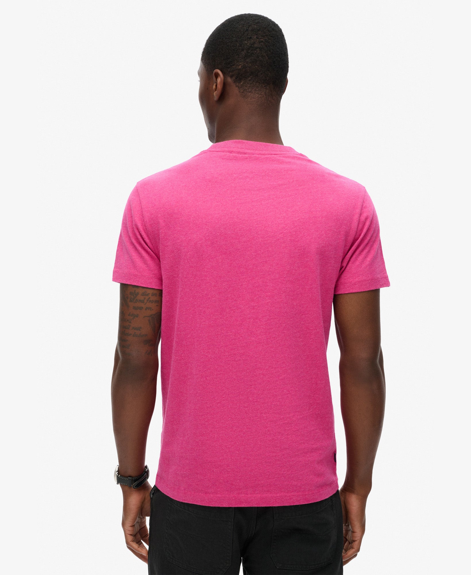 Essential Logo Embroidered Tee | Magenta Marle
