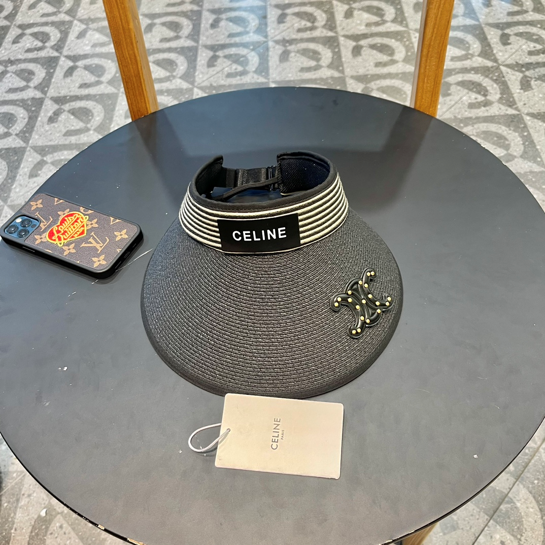 Ceiline Empty Top Hat UV Protection Large Brim Sunhat （Replica）