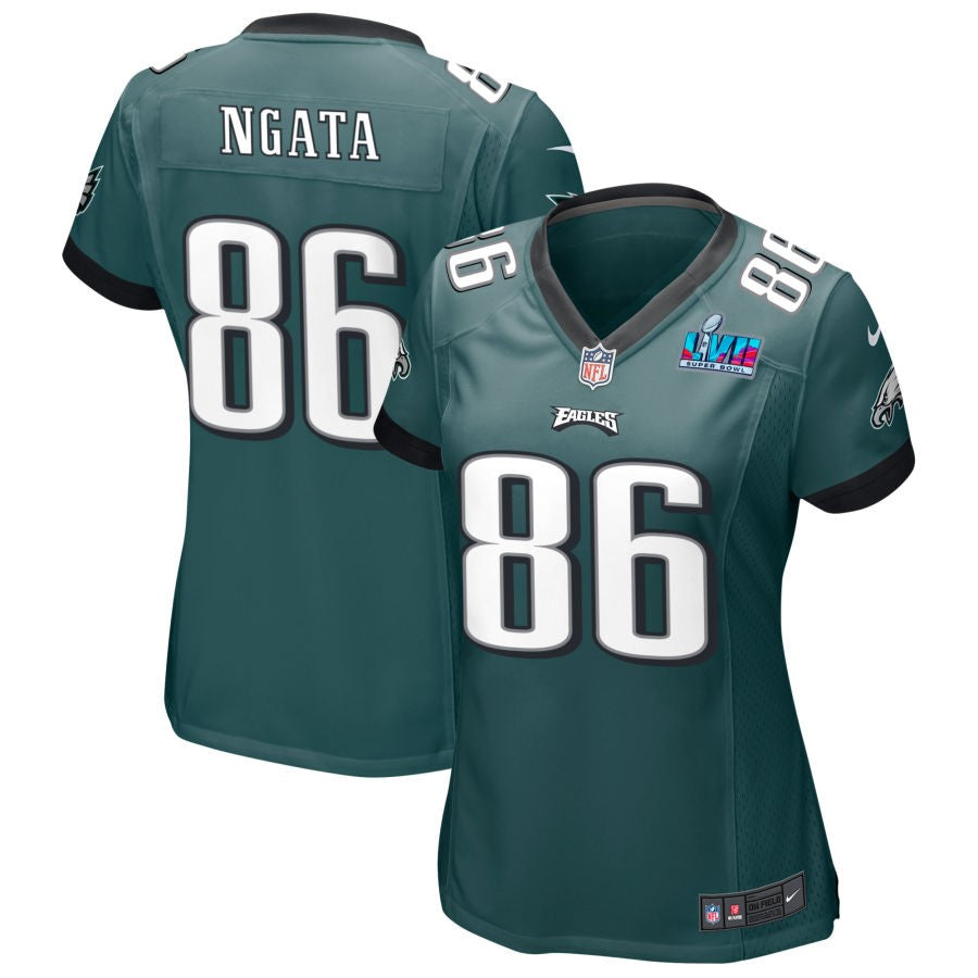 Joseph Ngata Philadelphia Eagles  Women's Super Bowl LVII Game Jersey - Midnight Green
