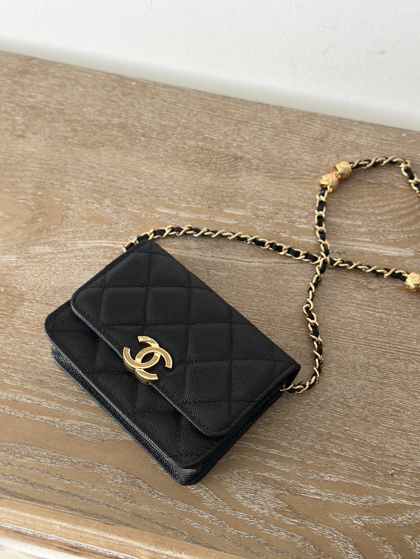 TOP CHANEL Mini Flap Bag 12.5x9x2.5cm - Black