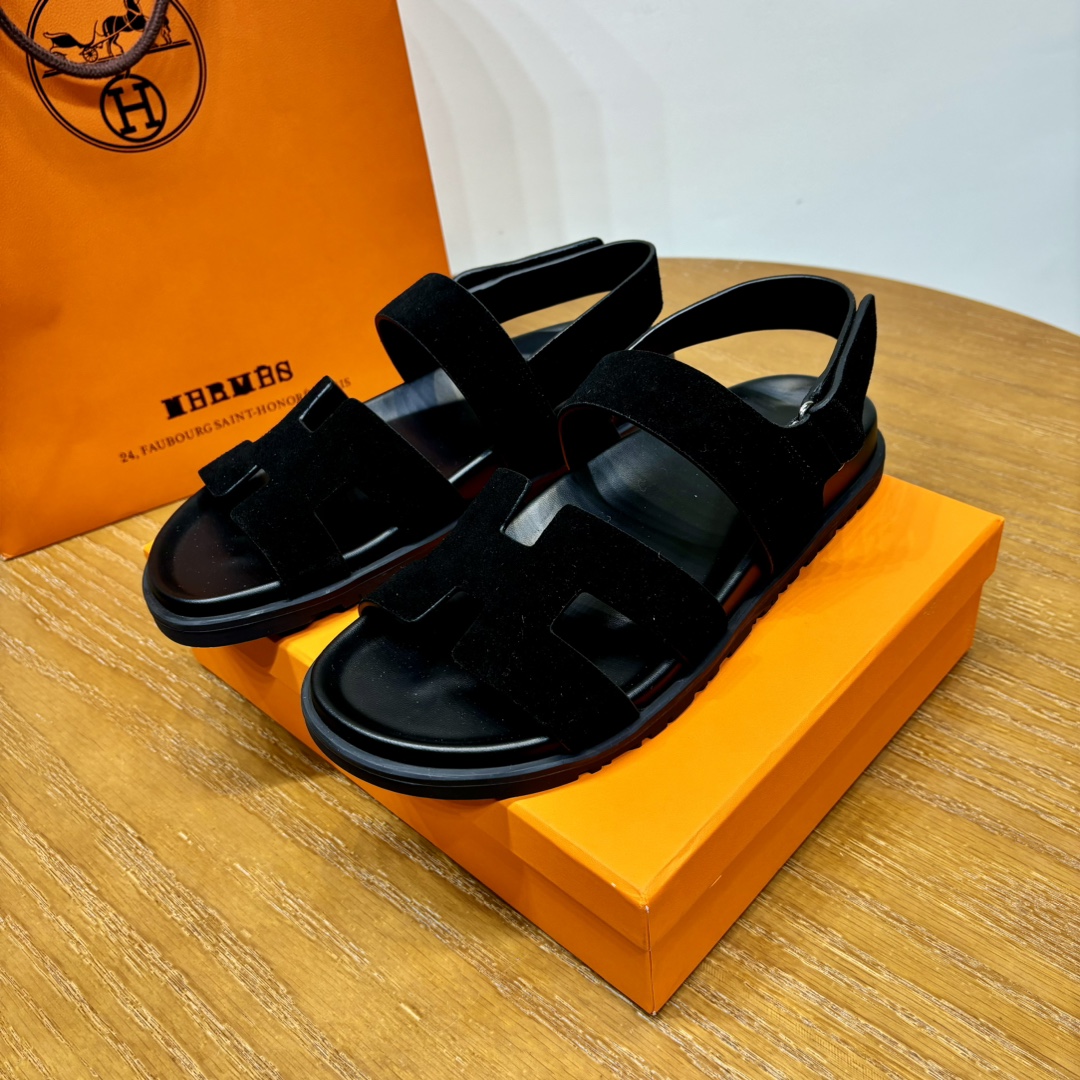 Hermès Chypre leather sandals （Replica）
