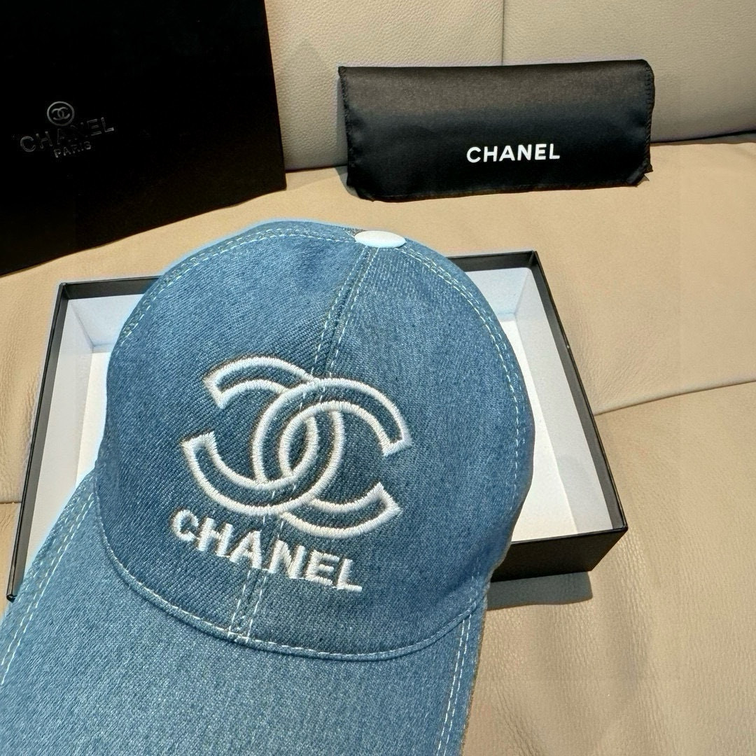 TOP CHANEL Baseball Hat - Denim Blue