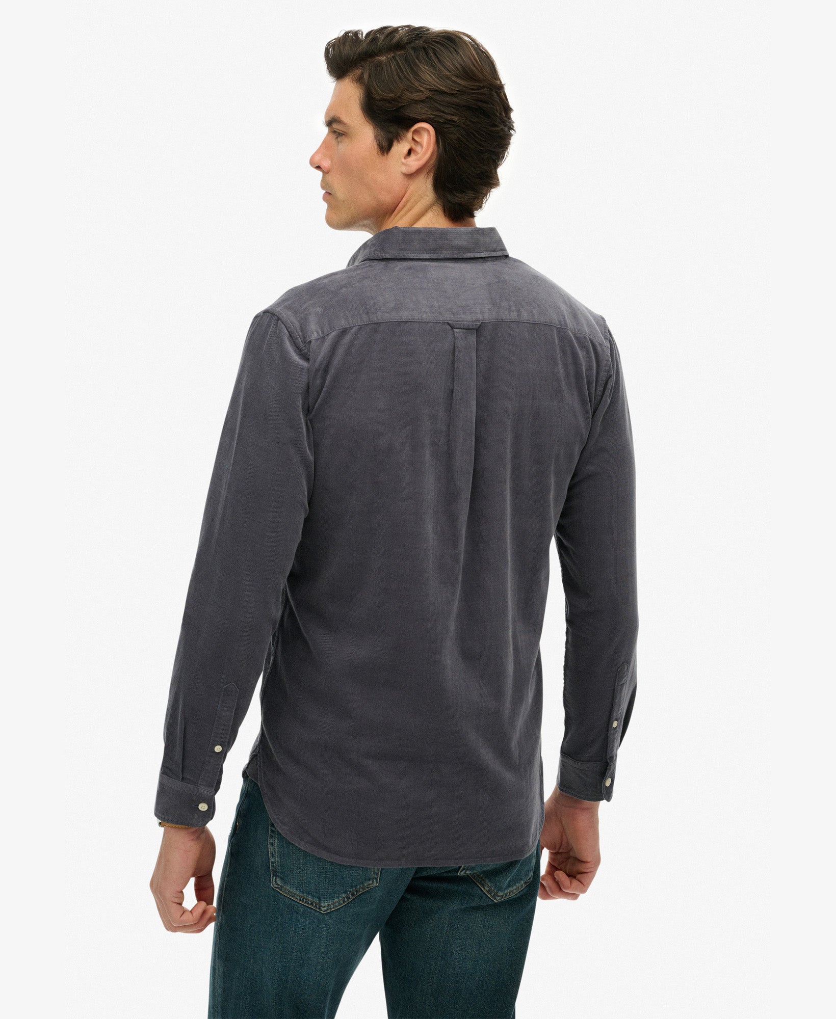 Classic Needle Cord Shirt | Lauren Navy