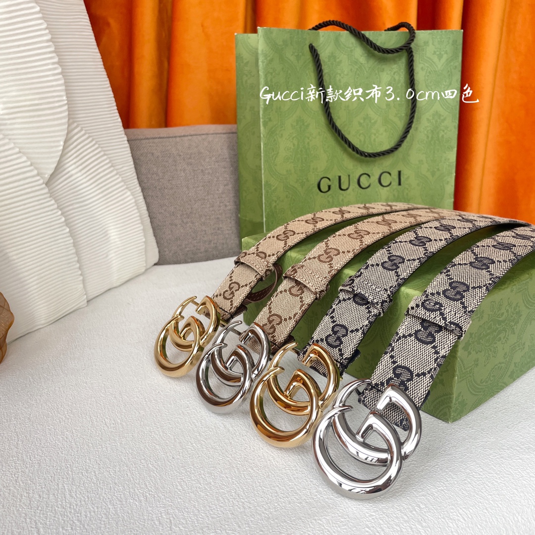 TOP GUCCI Classic Leather Belt - 2 Colour