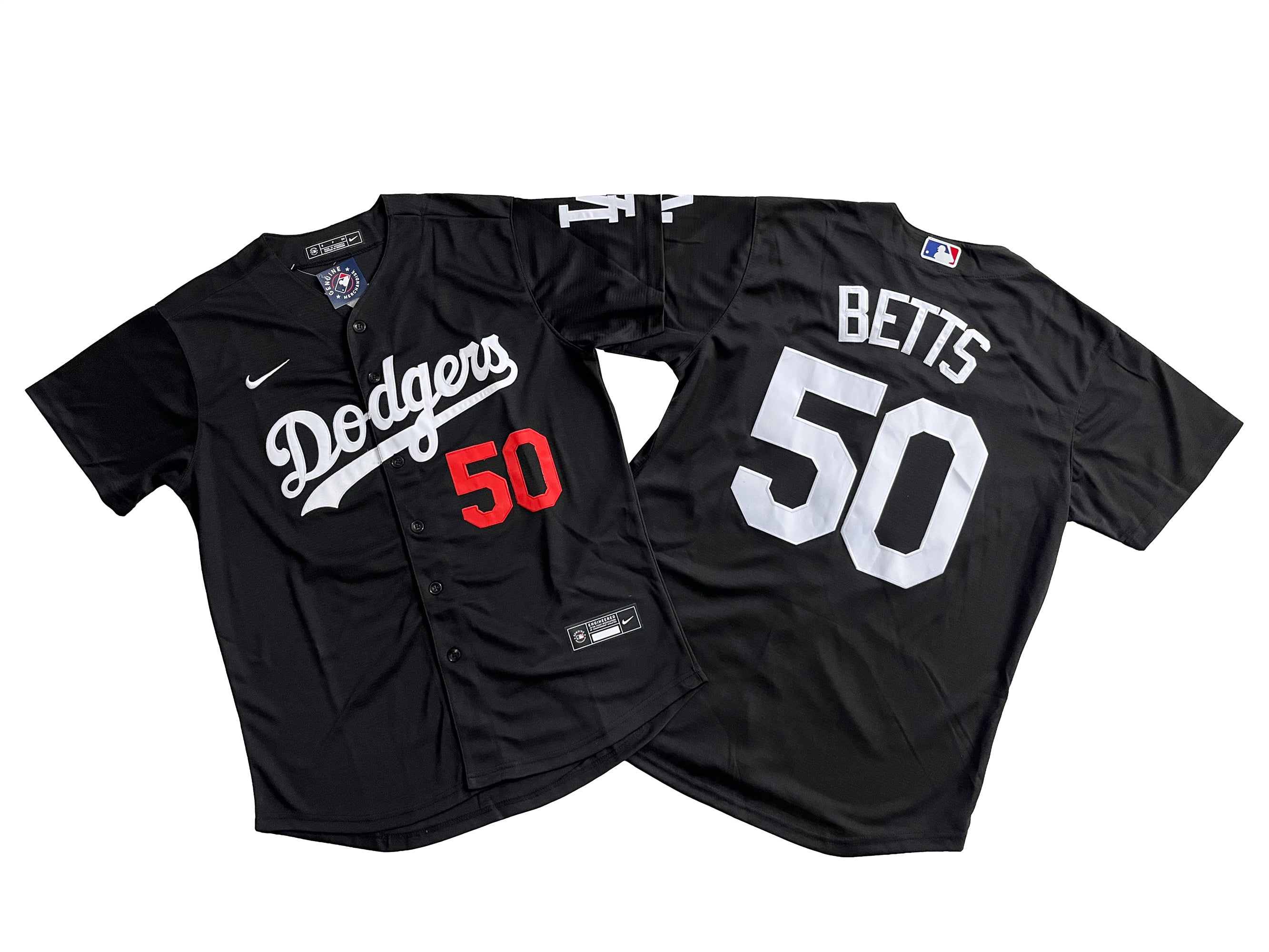Los Angeles Dodgers 50# Mookie Betts Royal Black Jersey