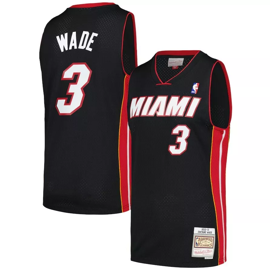 Miami Heat Dwyane Wade Black 2012/2013 Hardwood Jersey
