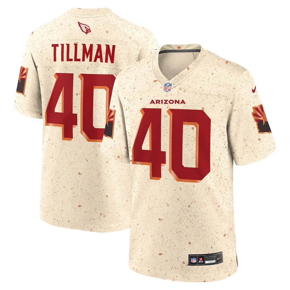 Men's Pat Tillman Natural Arizona Cardinals 2025 Rivalries Collection Retired Player Game Jersey