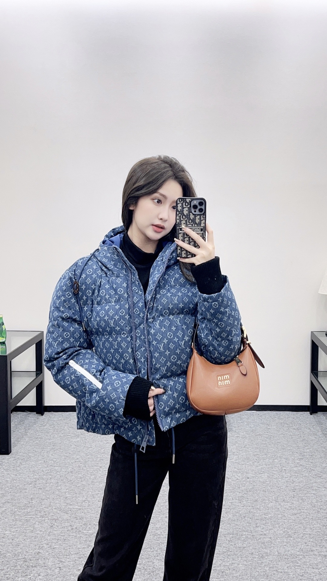 TOP Louis Vuitton LV Down Jacket - Blue