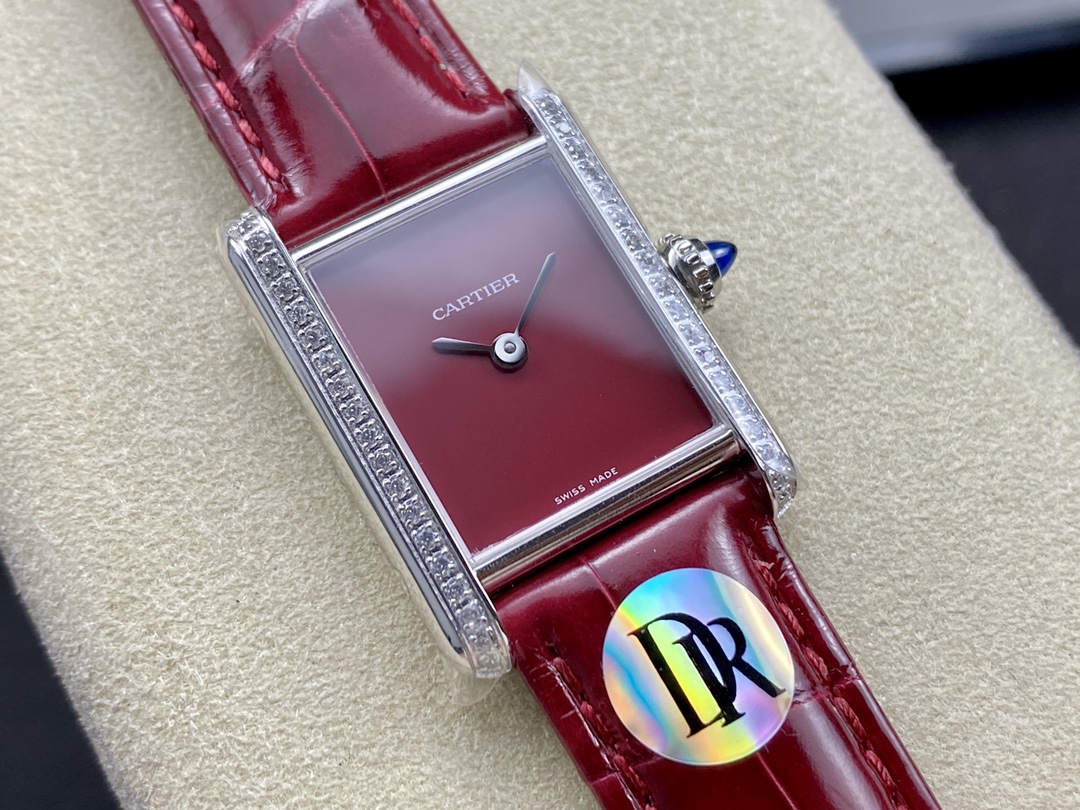 TOP Cartier Tank Must Watch 29.5mmx22mm - Red