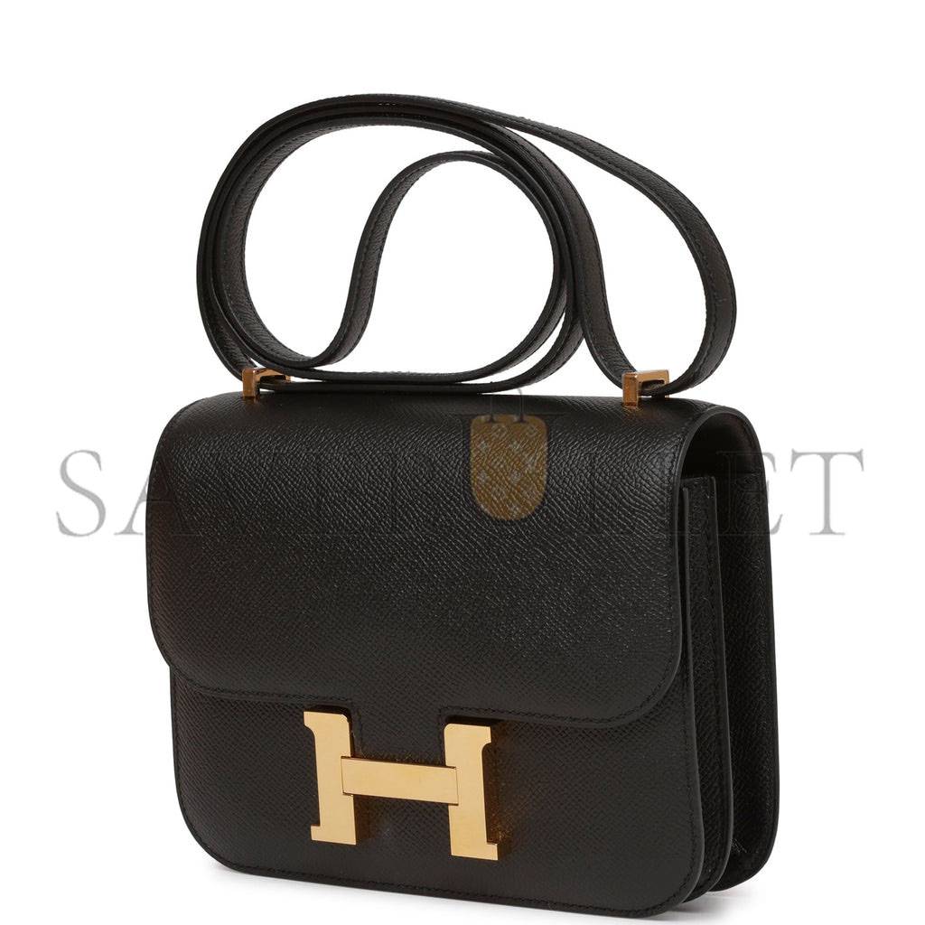Hermes Constance 18 Black Epsom Gold Hardware