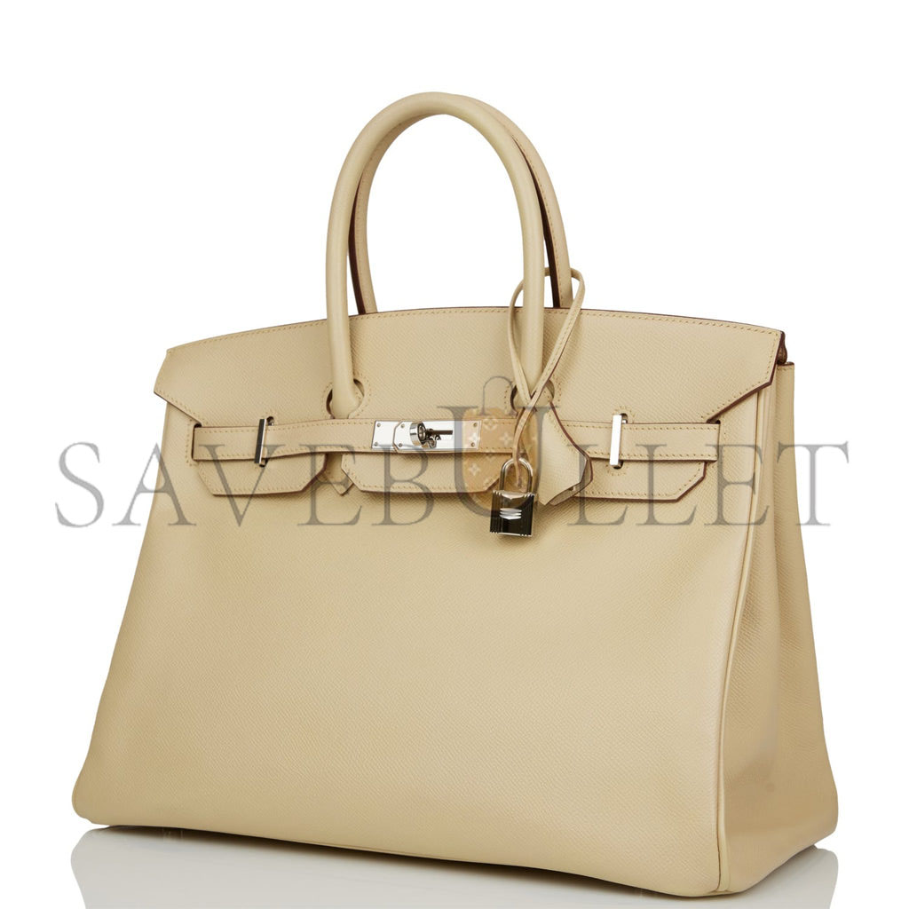 HERMES BIRKIN 35 EPSOM PALLADIUM HARDWARE (35*25*18cm)