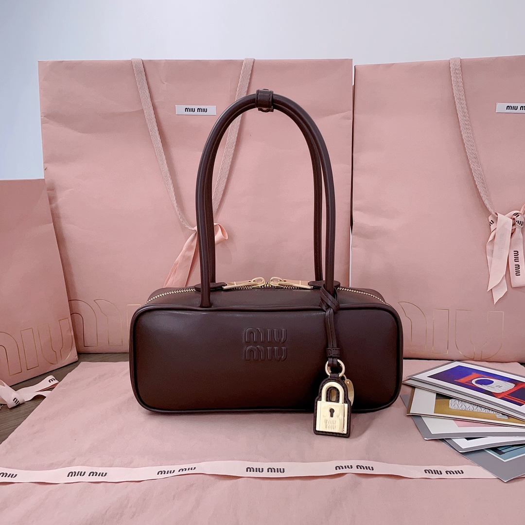 TOP Miu Miu Bag Calfskin 28X12X8cm - 3 Colors
