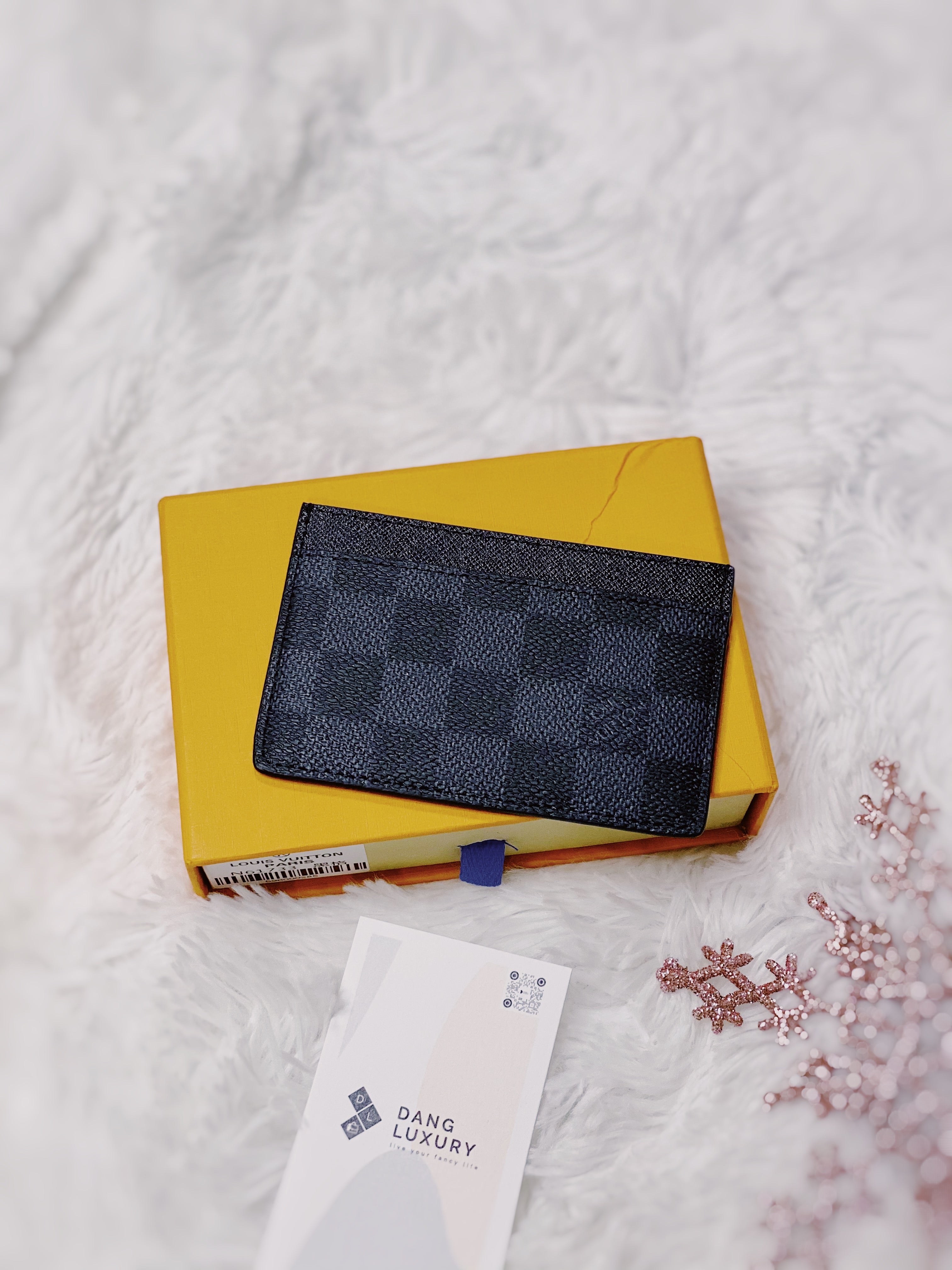 TOP Louis Vuitton LV LV Damier Graphite Canvas Card Holder