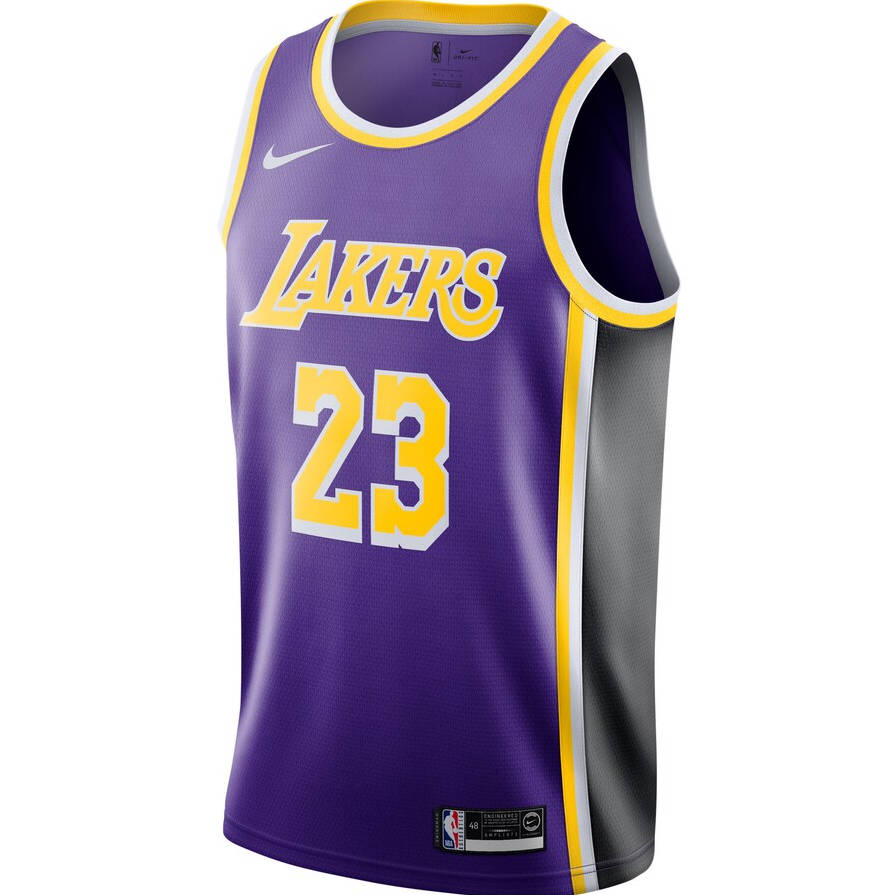 Los Angeles Lakers LeBron James Purple Replica Swingman Jersey - Statement Edition