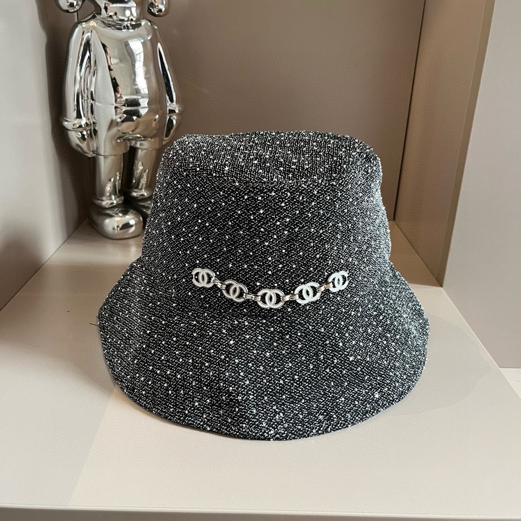 TOP CHANEL Sequined Bucket Hat - 2 Color