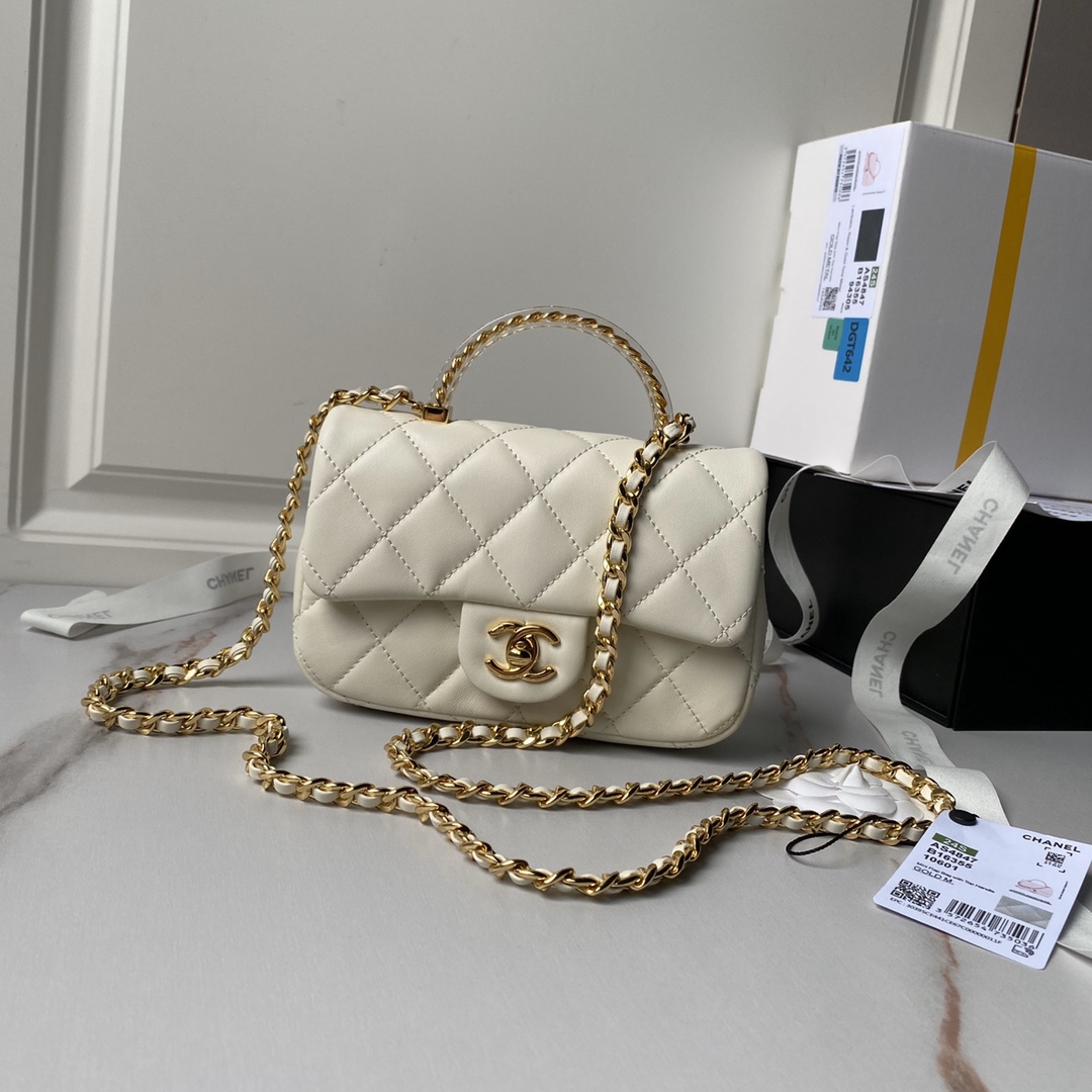 TOP CHANEL 24s Transparent Handle Packs 12×19×6cm/13×20×7cm - 5 Colors - GHW