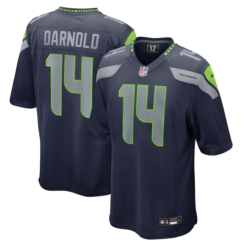 Men's Seattle Seahawks Sam Darnold College Navy Team Game Jersey
