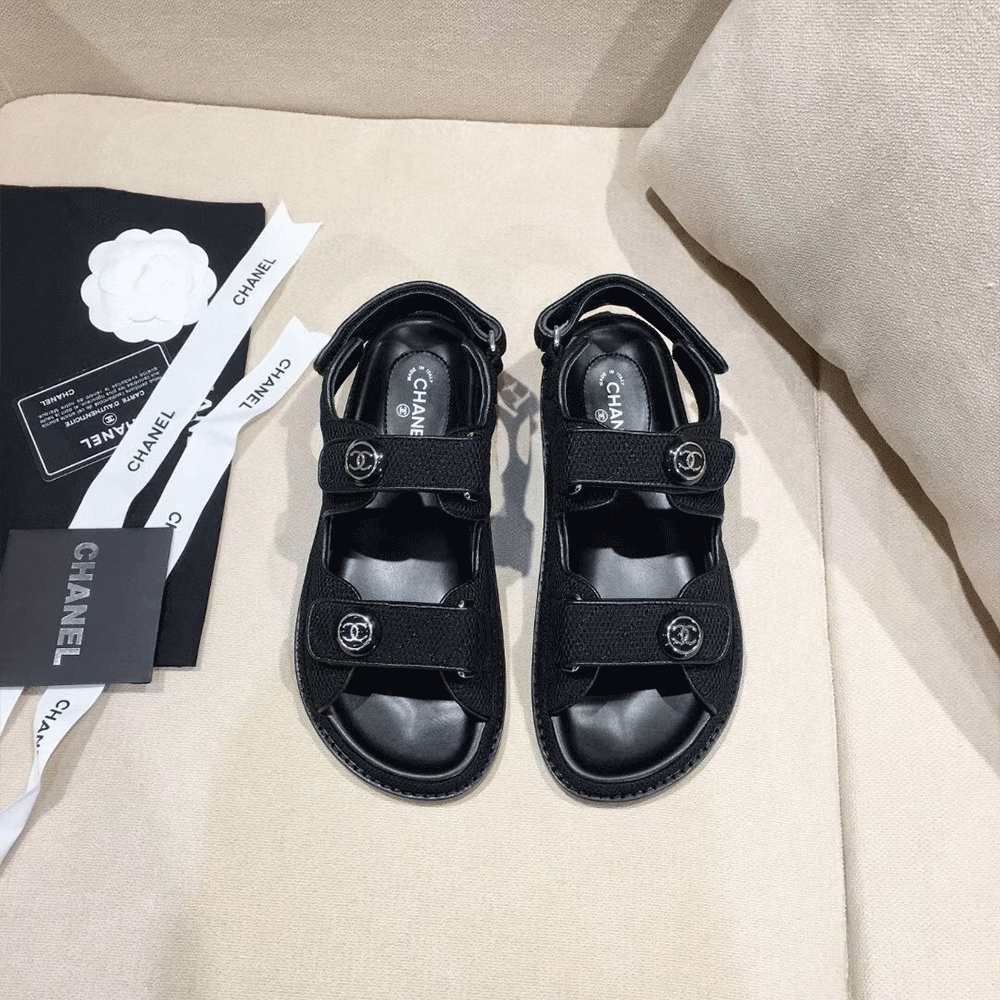 Chanel  Flat Velcro sandals Slide（Replica）