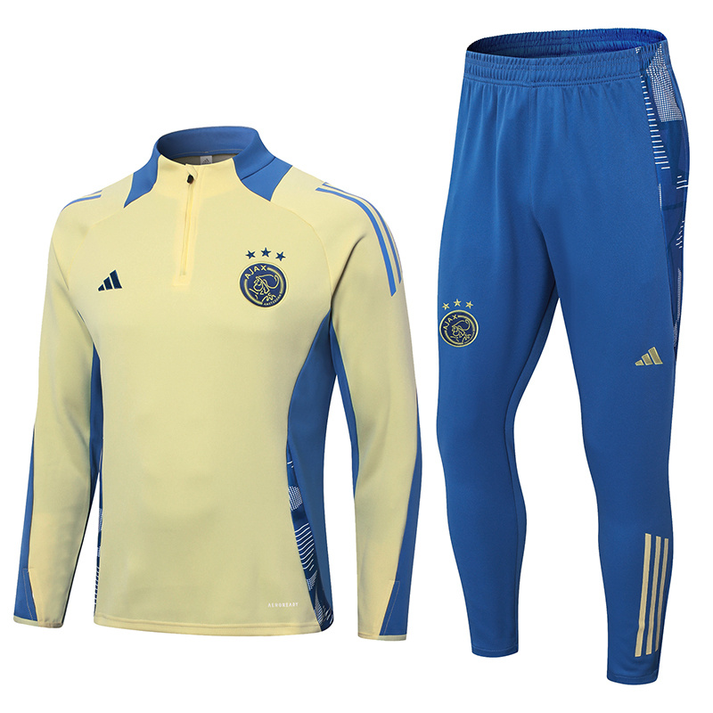 2024-25 Yellow Ajax  Football Half Pull Training Suit