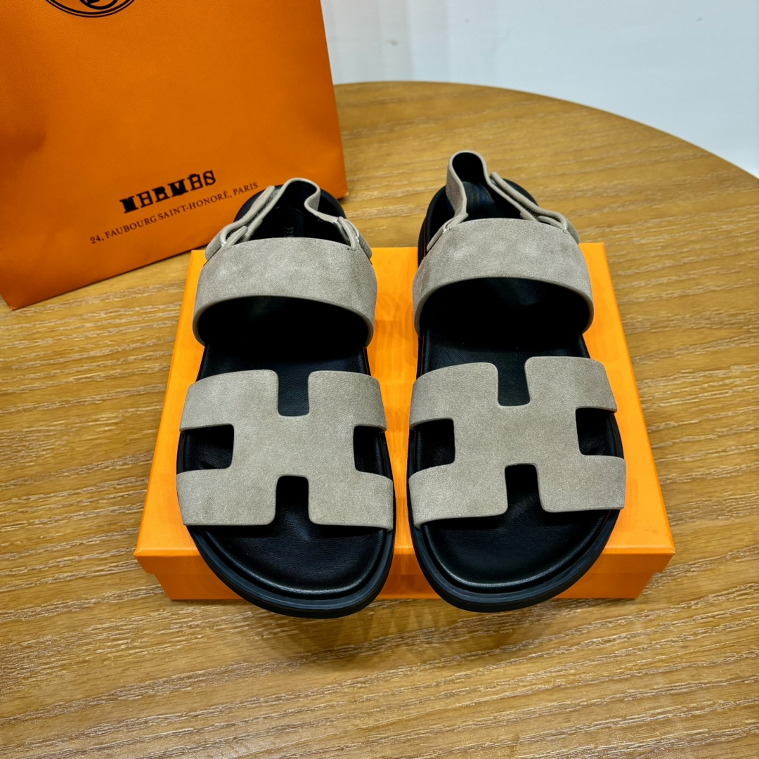 Hermès Chypre leather sandals （Replica）