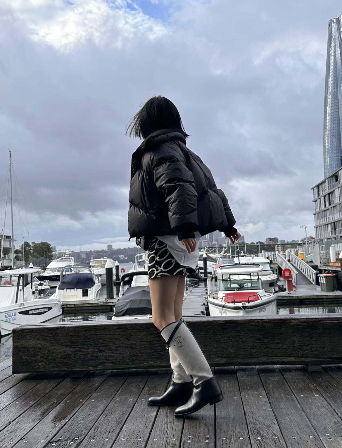 TOP HERMES Kelly Bottes Jumping - Black