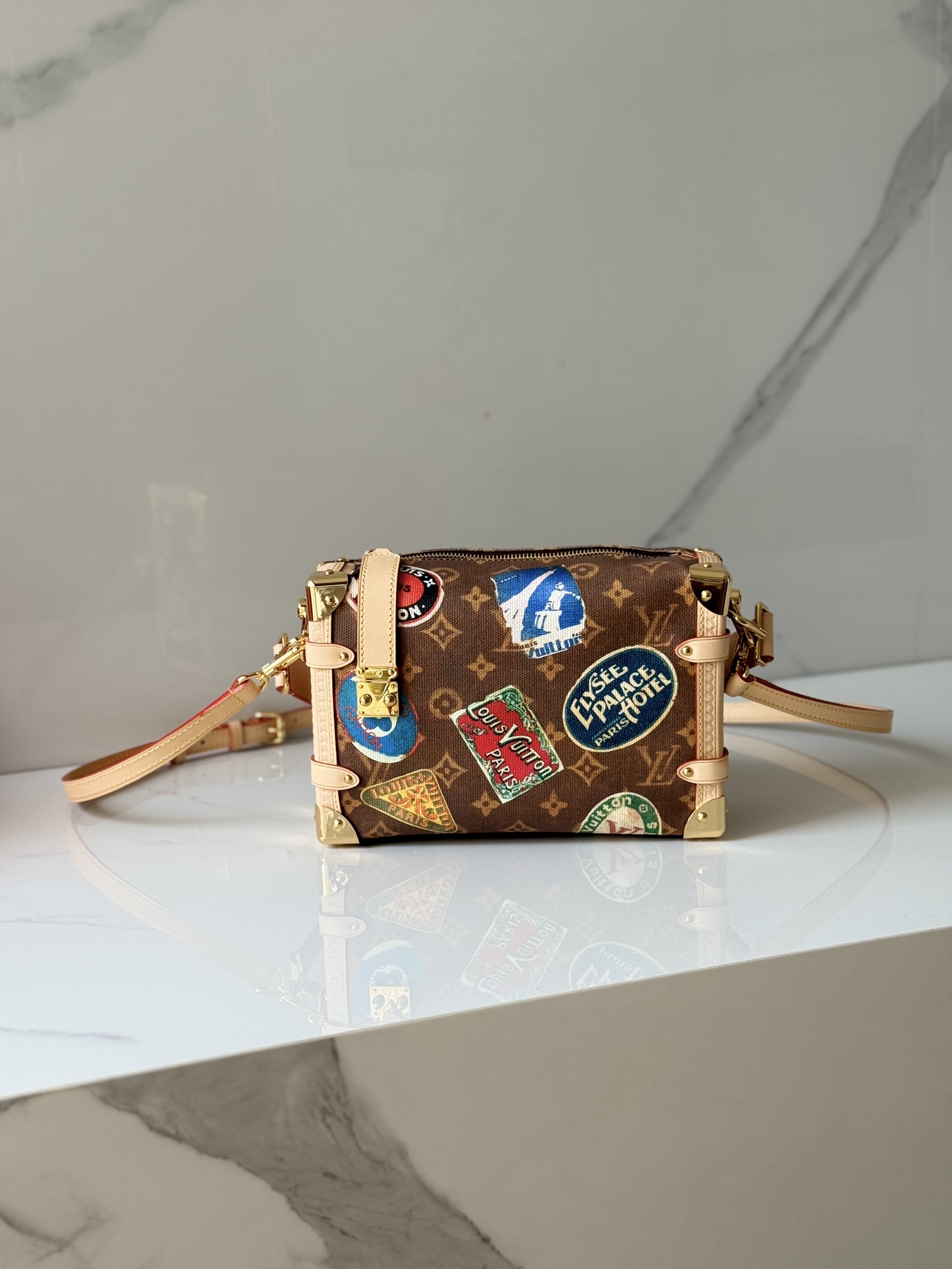 TOP Louis Vuitton LV Side Trunk MM 25*16*9cm - Brown