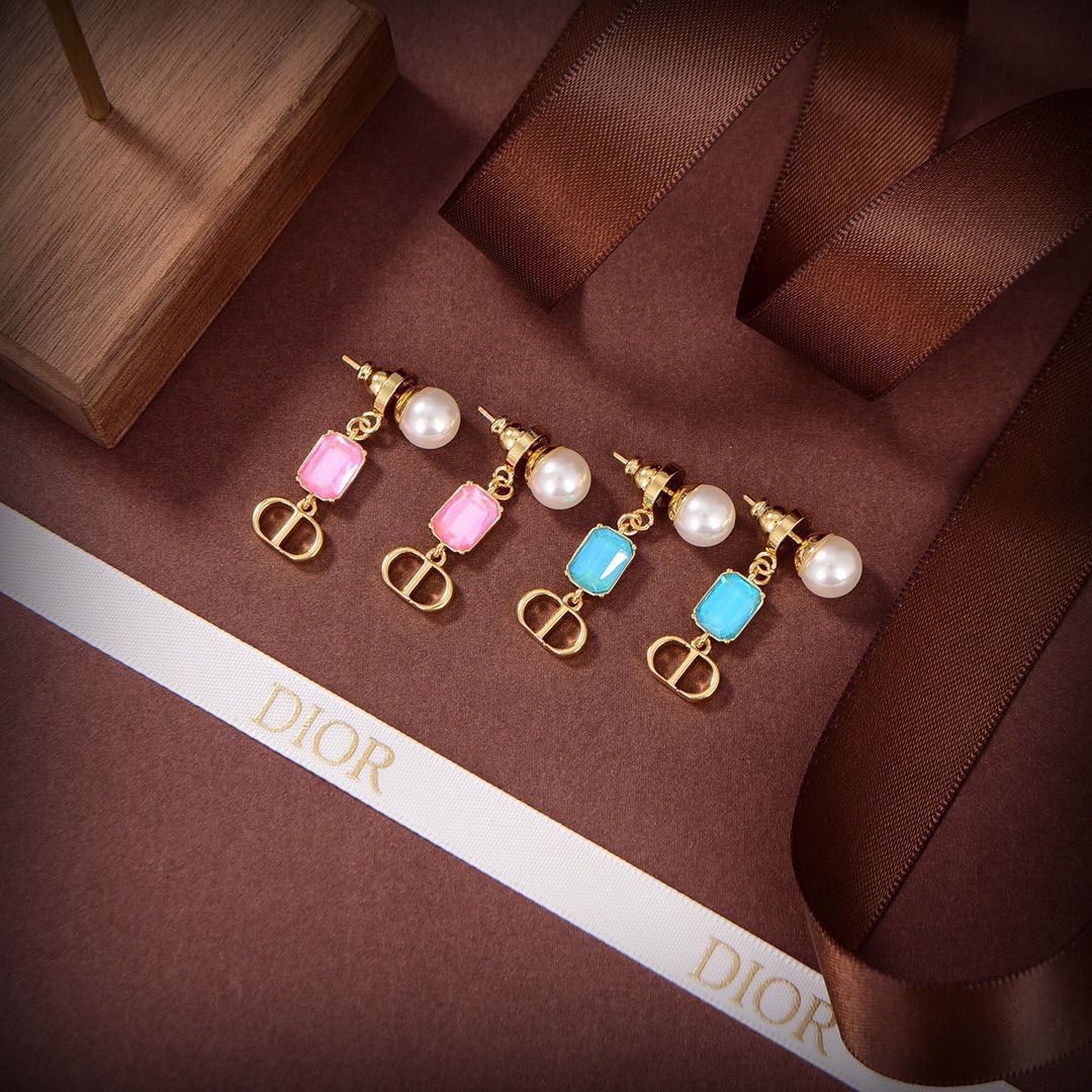 TOP Christian Dior CD crystal earrings - 2 colors