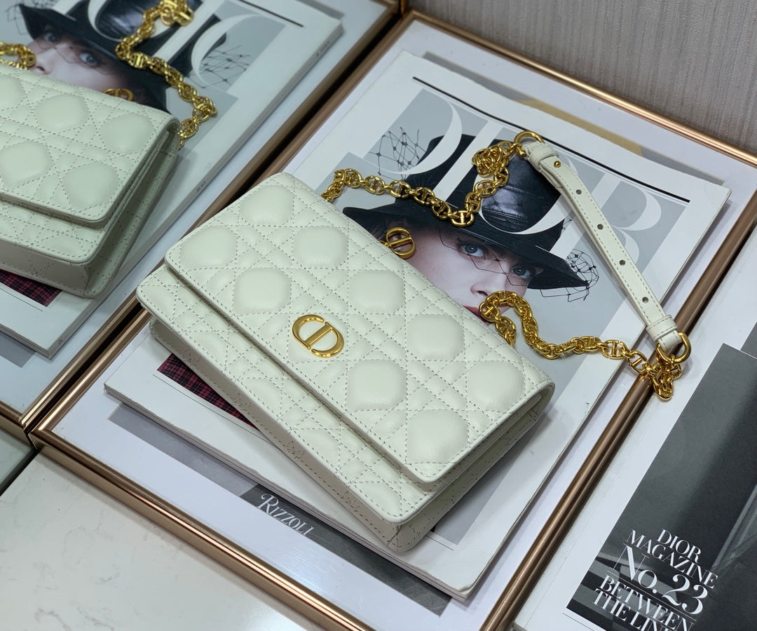 TOP Christian Dior Caro Woc Belt Bag - White