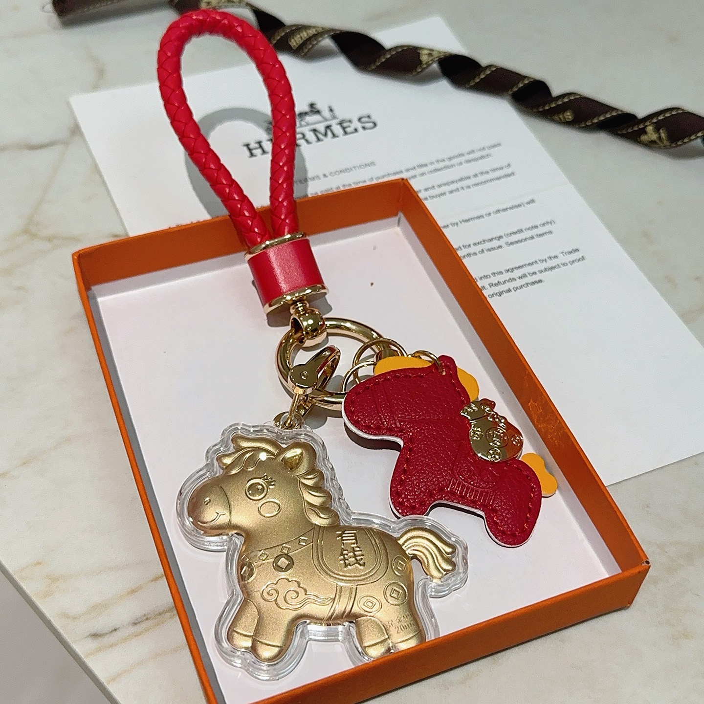 TOP HERMES Key Chain - Gold