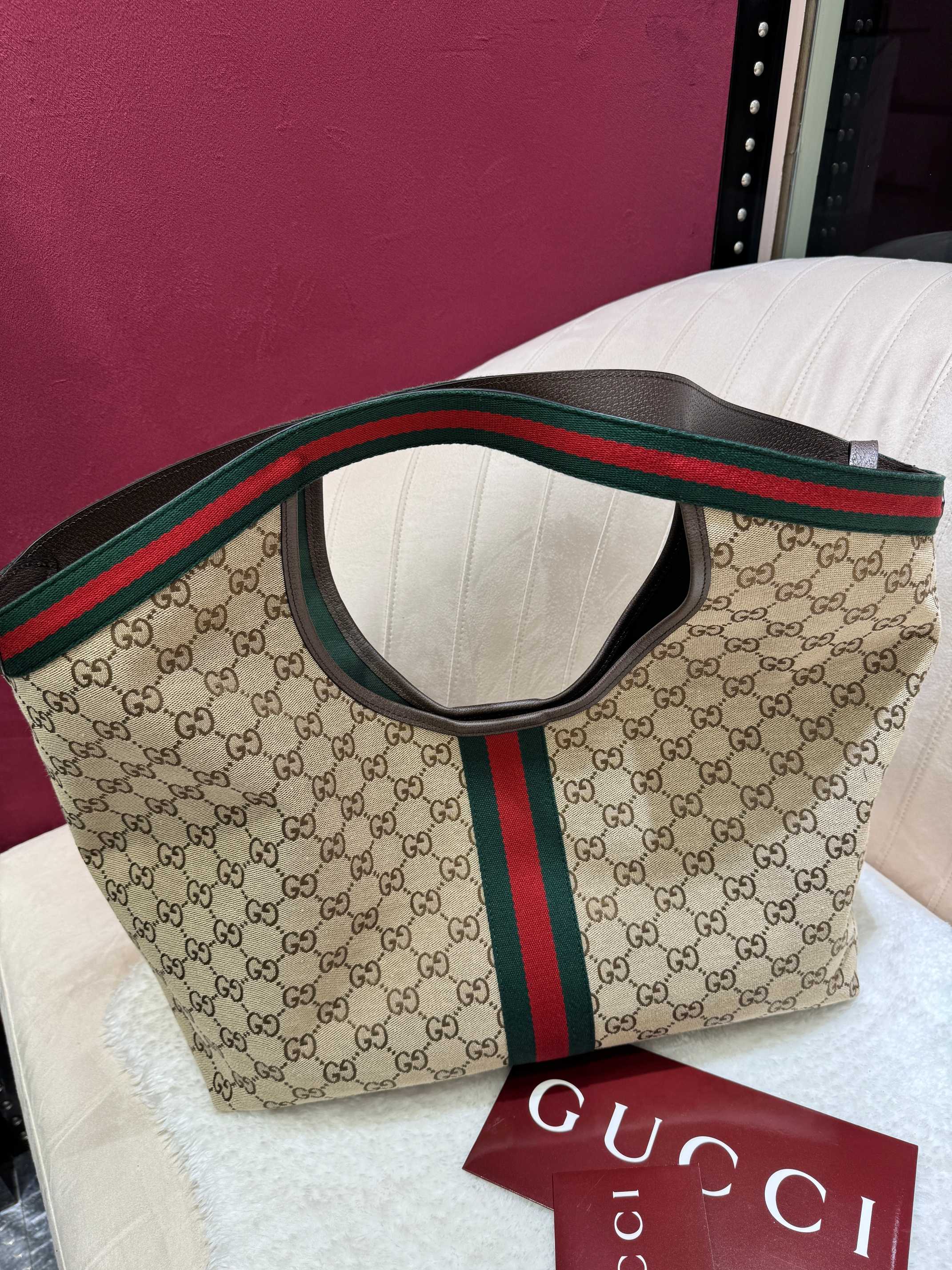 TOP GUCCI Giglio Tote Bags 60 x 47 x 16 cm - Brown