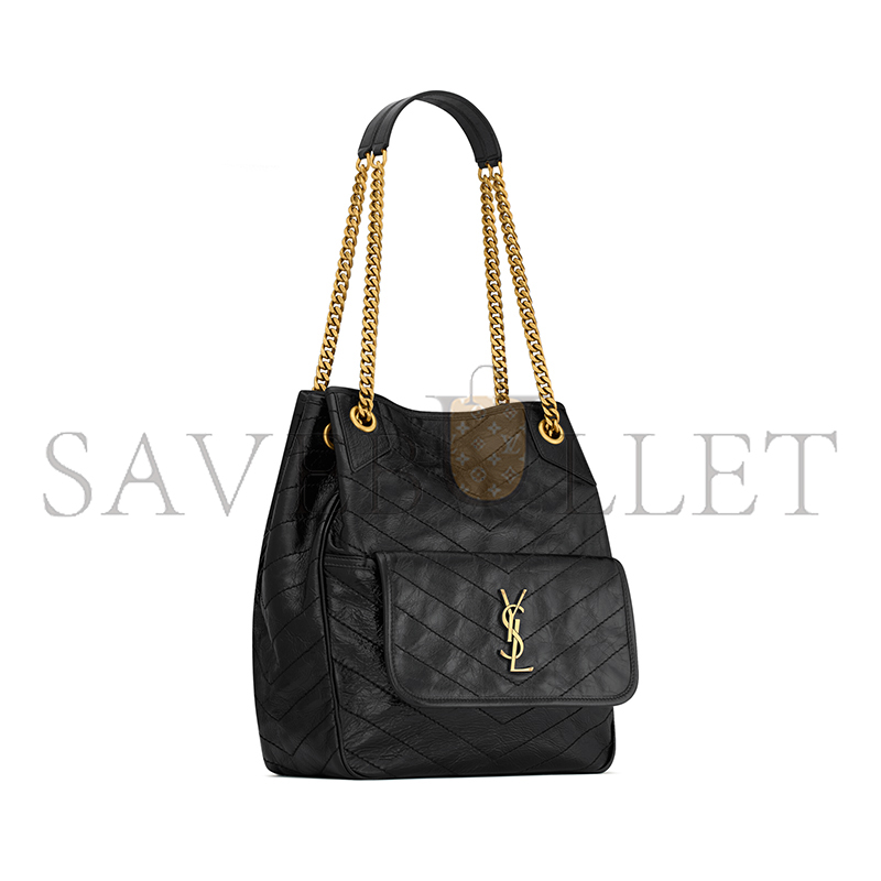 YSL NIKI SMALL SHOPPING IN VINTAGE LEATHER 8622950EN071000 (30*25*12cm)