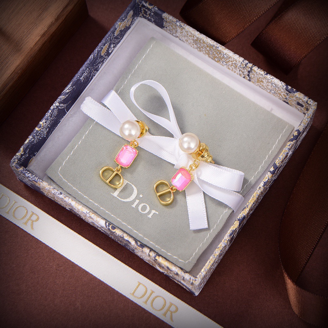 TOP Christian Dior CD crystal earrings - 2 colors