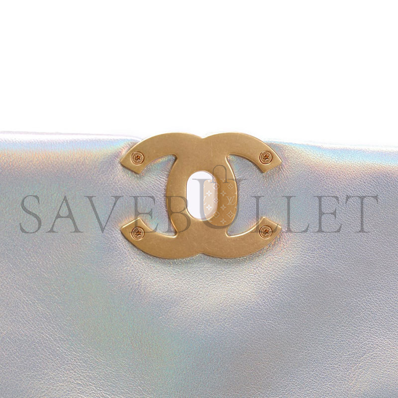CHANEL IRIDESCENT MEDIUM 19 FLAP AS1160 (26*17*8cm)