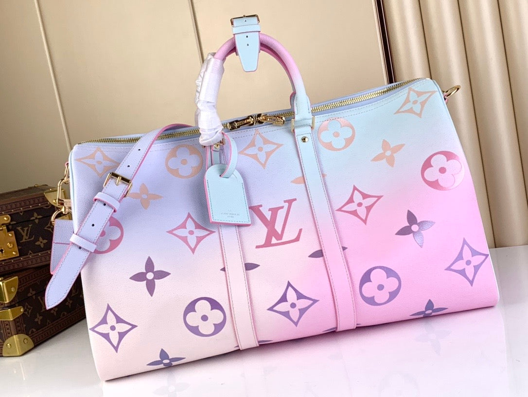 TOP Louis Vuitton LV Keepall 45 Sunrise Pastel-Pink