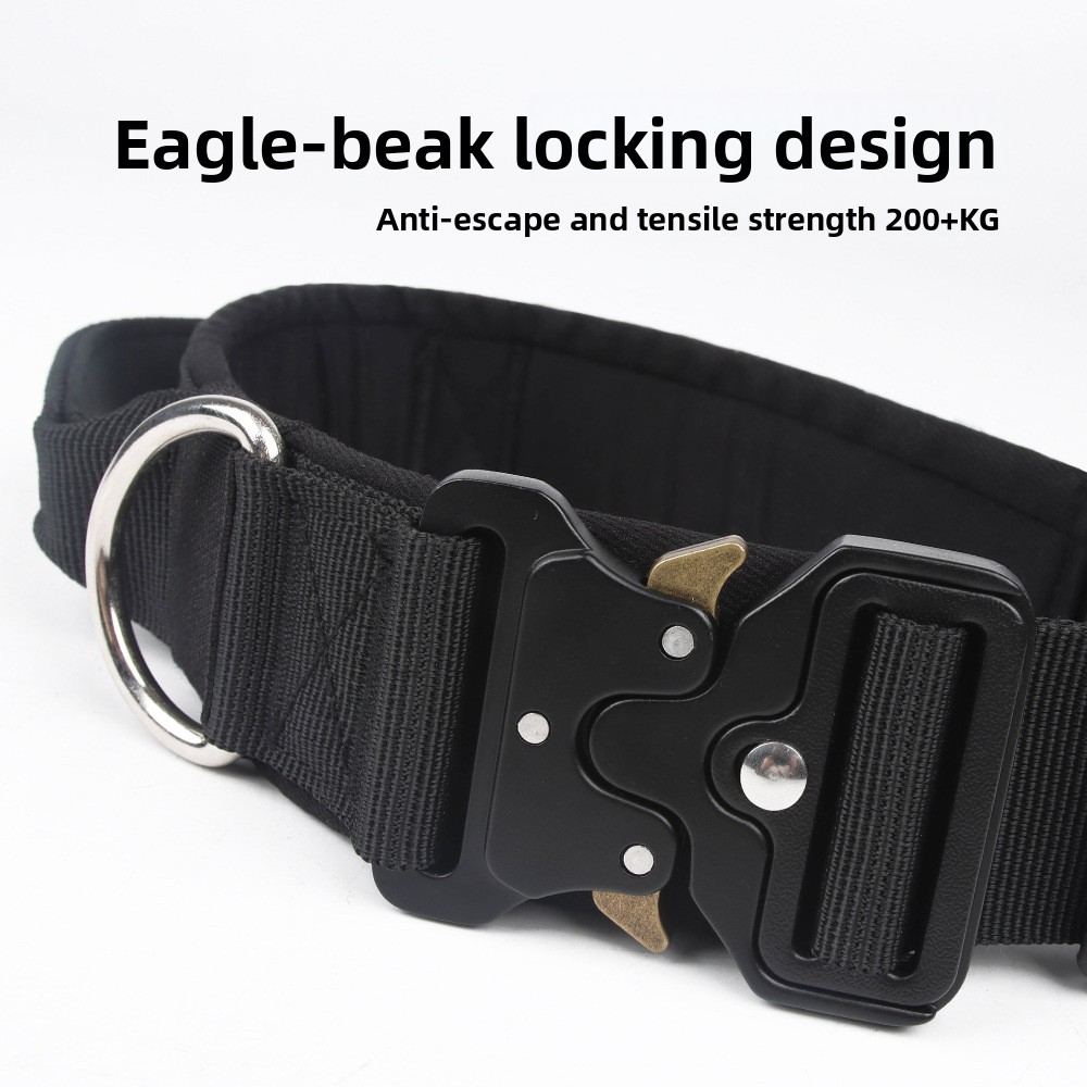 New dog collar: bite-resistant, waterproof, tactical dog collar, adjustable pet tactical collar, dog leash - PawPro UK