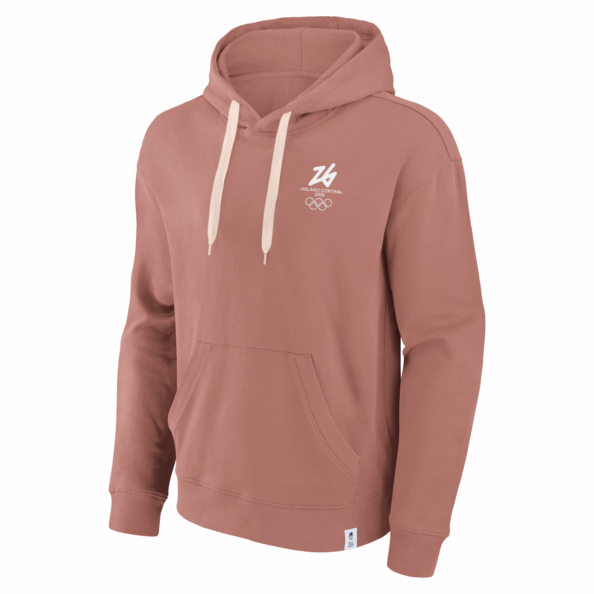 Milano Cortina 2026 Olympics Street Overhead Hoodie - Dusty Pink