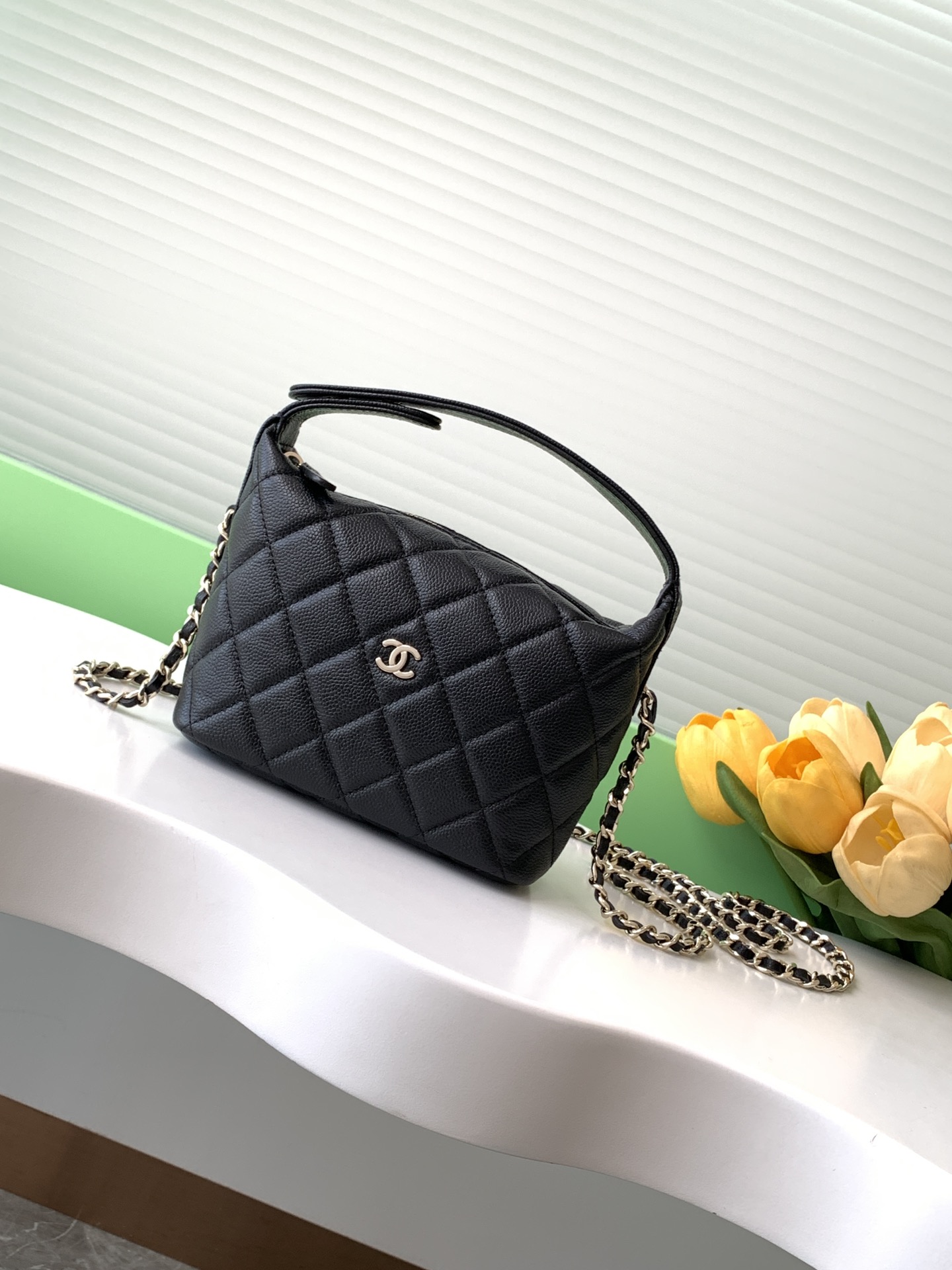 TOP CHANEL Lunch Box Bag - GHW&21.5*19*6cm - Black