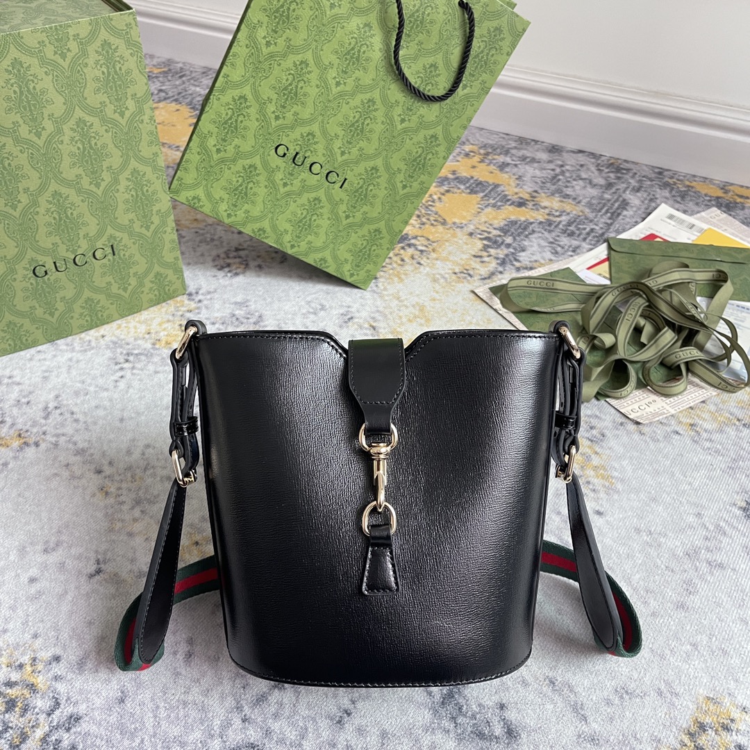 TOP GUCCI Bucket Shoulder Bag 20.5x18.5x12.5cm/25.5x28x16.5cm - 5 Color