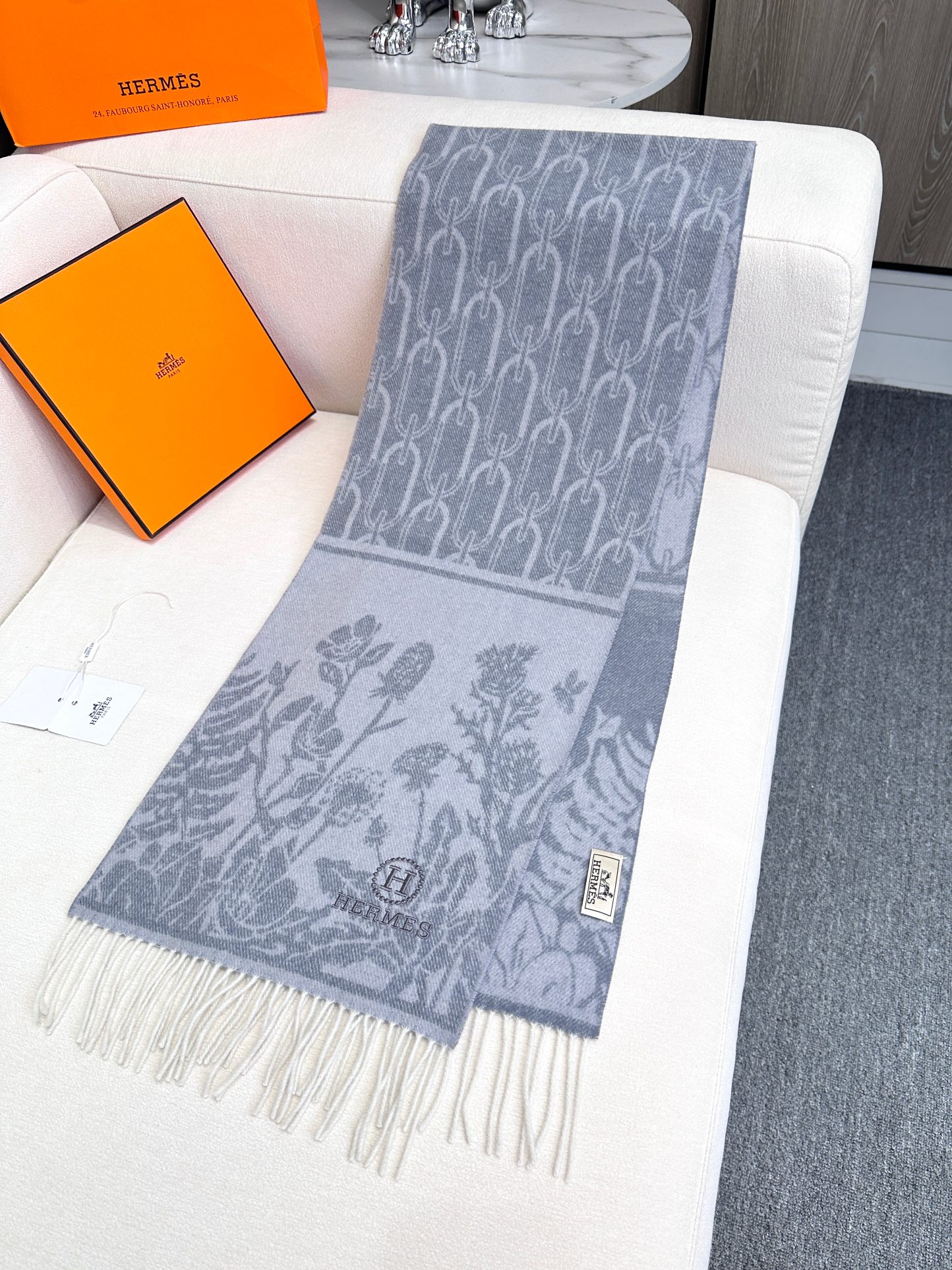 TOP HERMES Cashmere Scarf 30 x 180 cm - 4 Colors