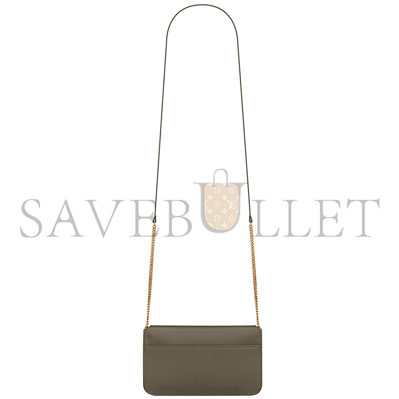 YSL CASSANDRE PHONE HOLDER IN SMOOTH LEATHER 6350950U40J3212 (18.5*11*2.5cm)