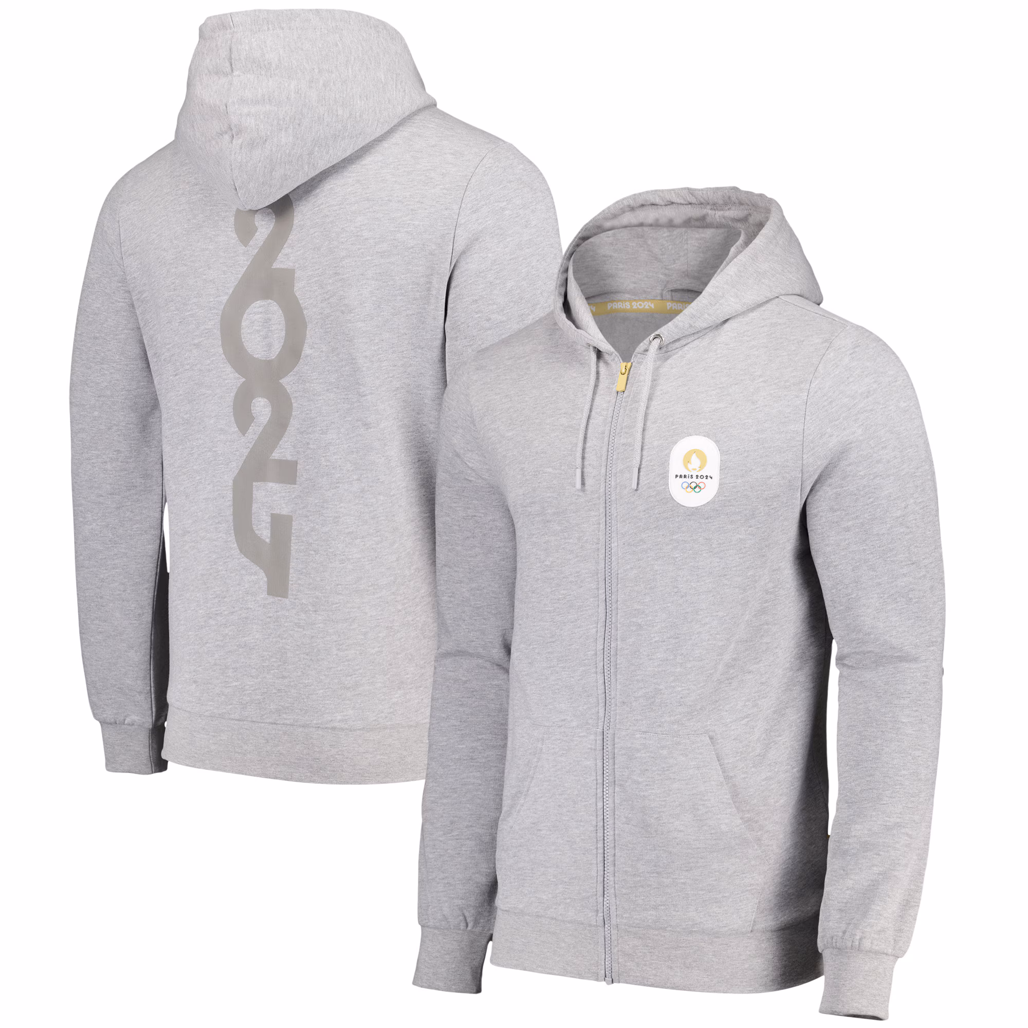 Paris 2024 Olympics Full Zip Hoodie - Grey